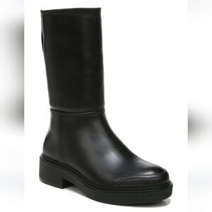 New FRANCO SARTO Kelsi Mid Shaft Calf Boots Black dark ENGLISH GREEN Leather 7.5